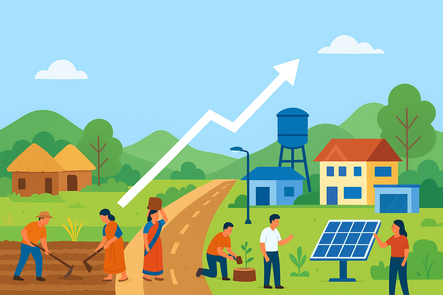 स्वच्छ गावातील रस्ते